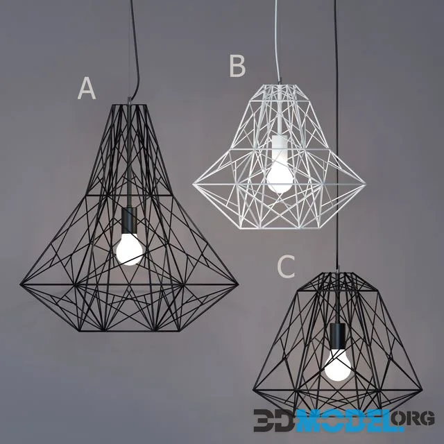 Fixtures Diamond Cage Pendant