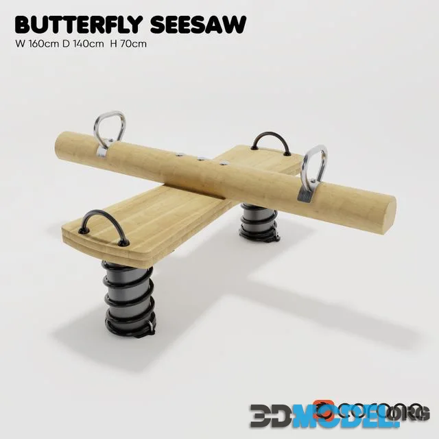 3D Model – KOMPAN. Spring swing Butterfly