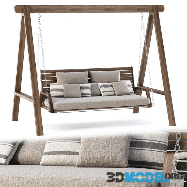 Mary wooden double garden swing MR45 by Bpoint Design Wooden garden swing