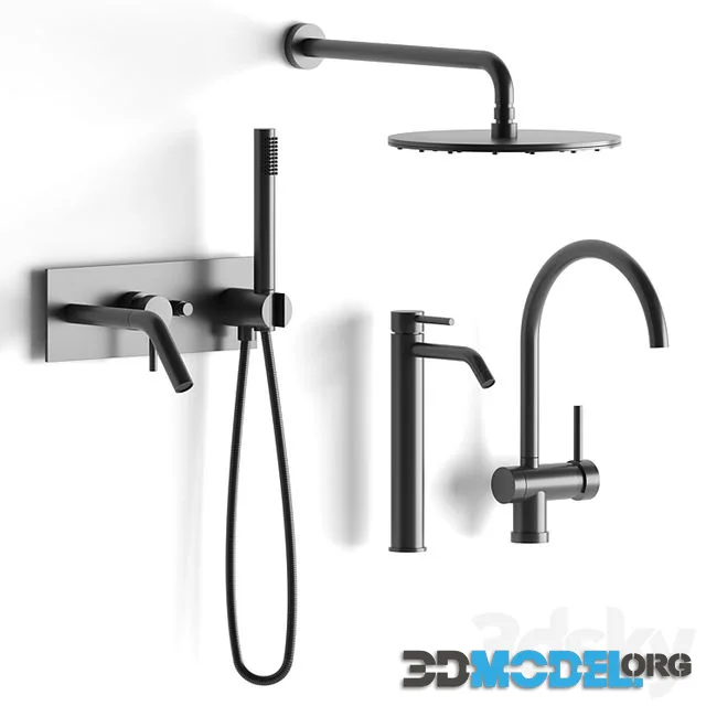 Mixer set Paffoni set (black)