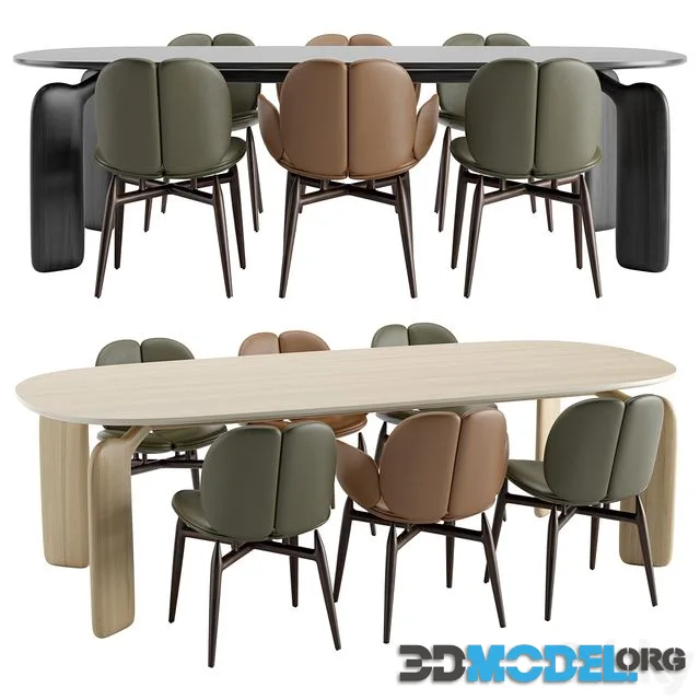 Roche Bobois - PULP table chairs wooden