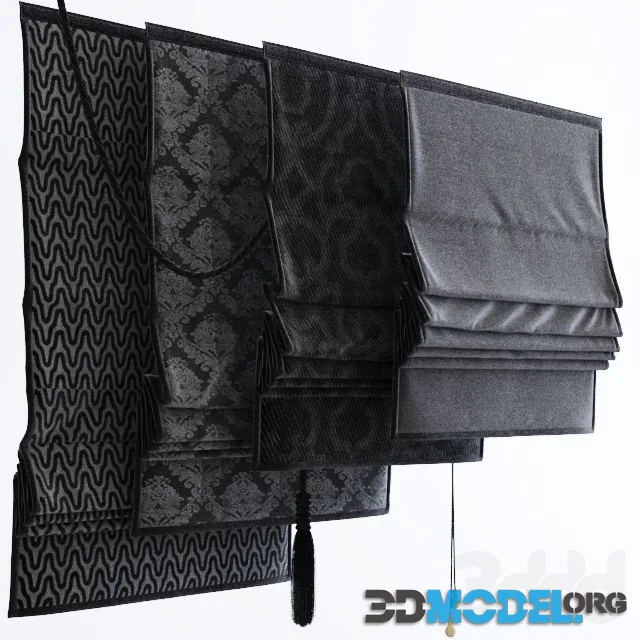 Roman blinds (black)