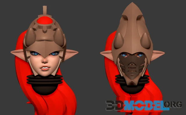 Space Elf Heads - Helmets