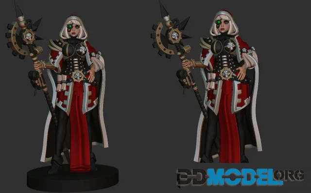 Techpriest Space Nun Anime Figurine