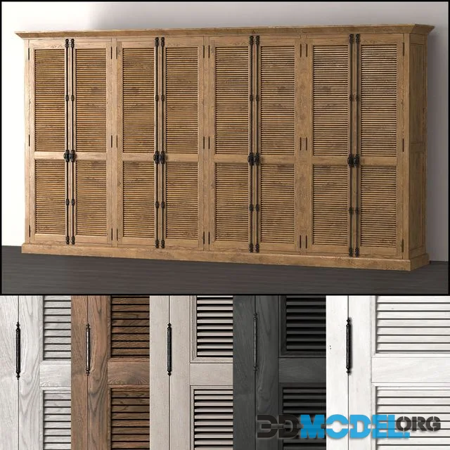 Walk-in wardrobe eight-door SHUTTER DREW