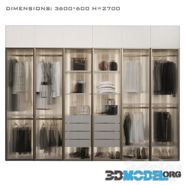 Wardrobe with glass doors_3