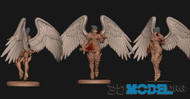 Winged Space Nun Anime Figurine