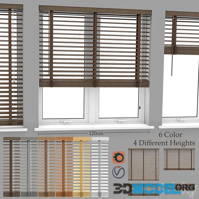 Wood Blinds Venetian 2 (120cm)