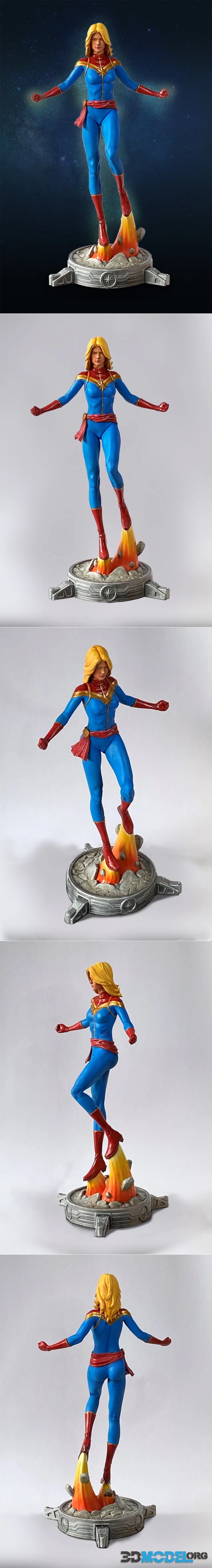 Captain Marvel 6th Scale Figurine - Statue – Printable