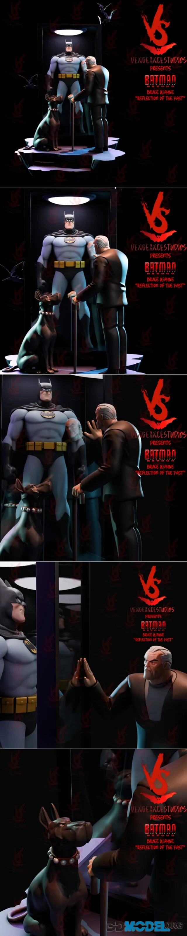 Vengeancestudios - Batman Byond Old Bruce Reflections – Printable