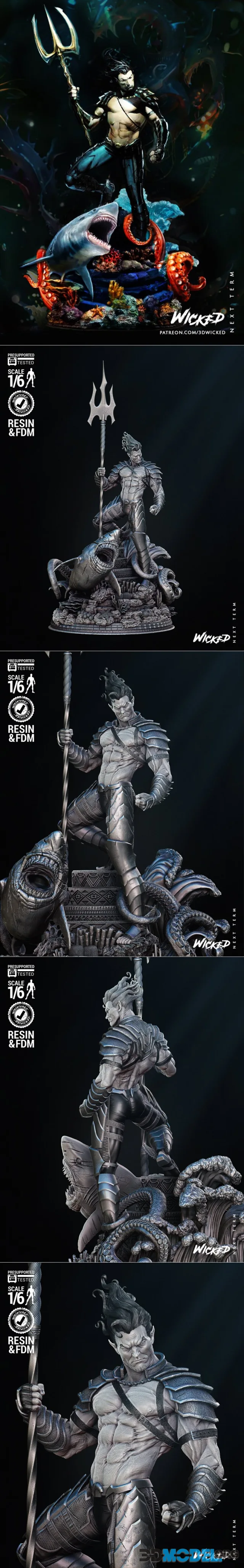 WICKED - Namor Modern Sculpture – Printable