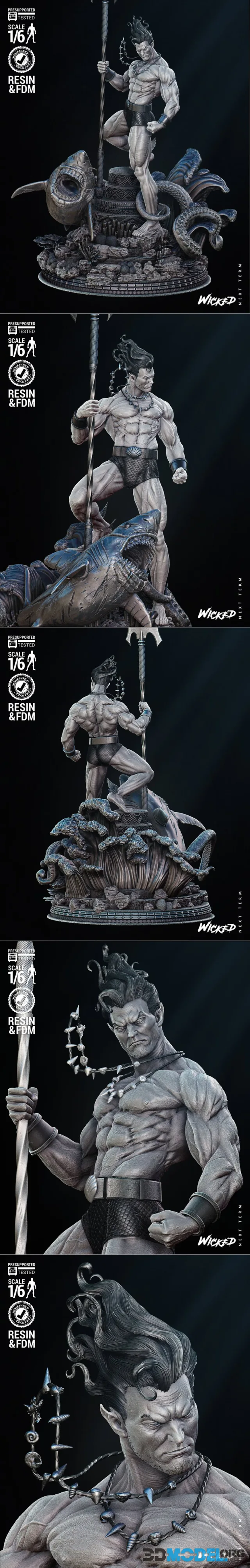 WICKED - Namor Comic Silver Age Sculpture – Printable