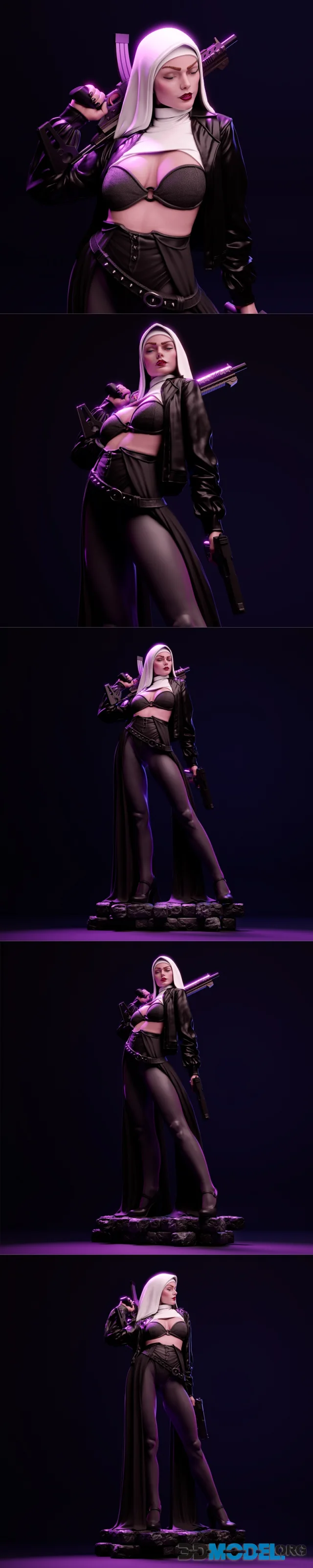 Ca 3d Studios - Nun with Gun – Printable