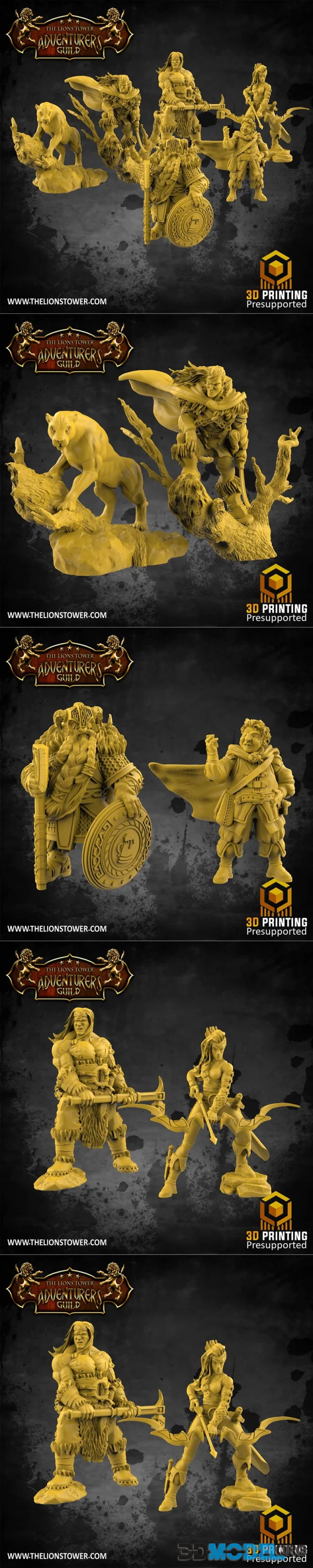 Heroes Of The Dale Set (Set Of 6 X Miniatures) – Printable