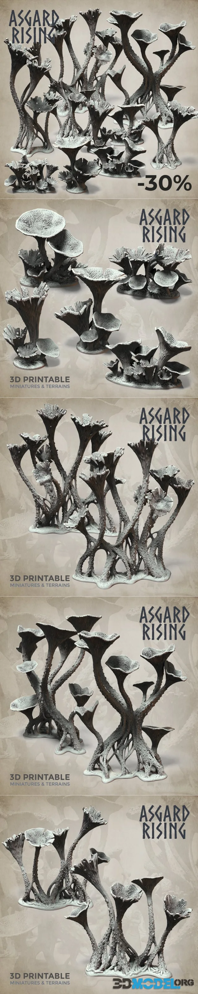 Craterellus Fungi Forest Set – Printable