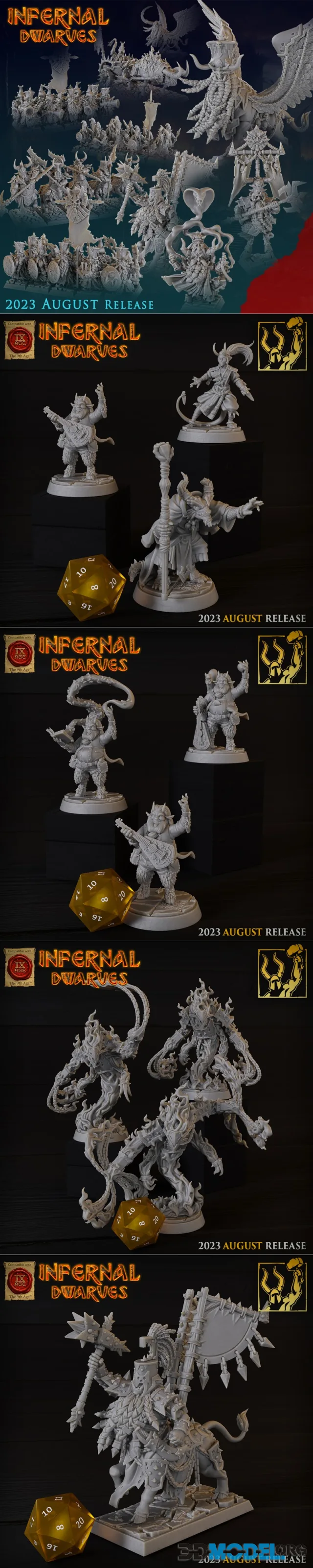 Titan Forge Miniatures - Infernal Dwarves – Printable