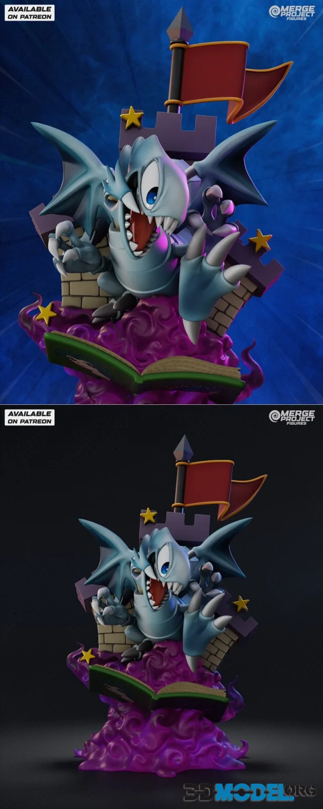 Merge Project Figures - Blue Eyes White Dragon Toon – Printable