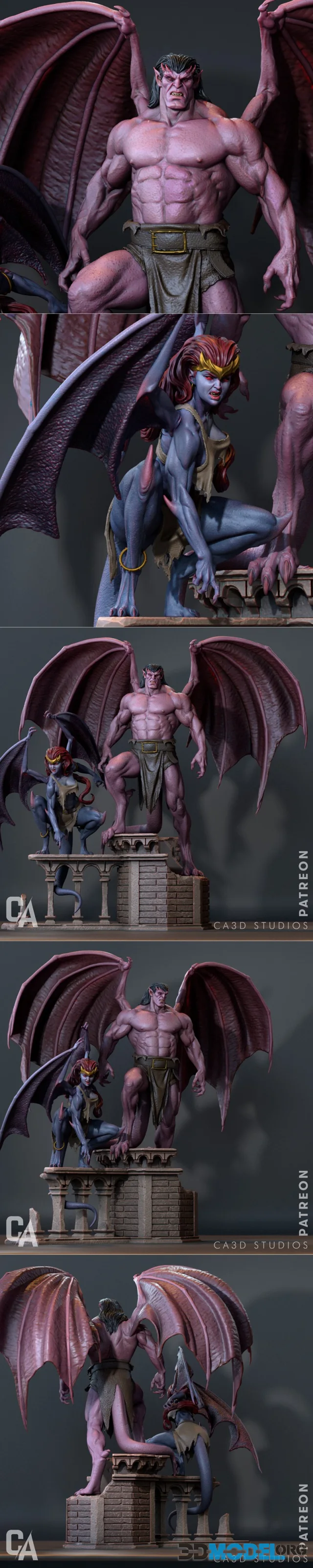 Ca 3d Studios - Demona and Goliath – Printable