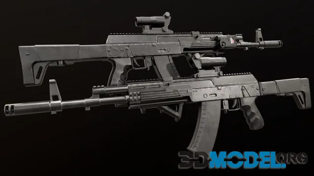 AK-12 Low-poly (PBR)