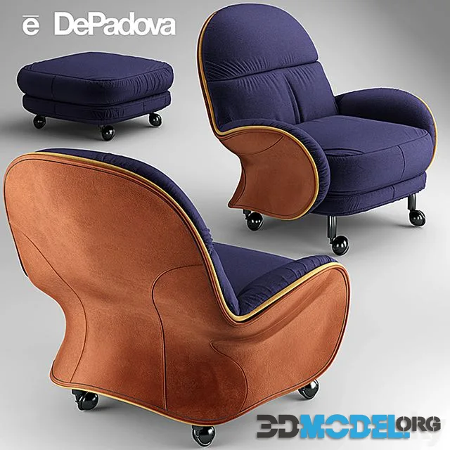 Armchair LOUISIANA De Padova Contract LOUISIANA
