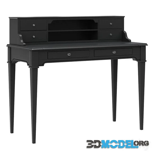 Dantone Home Oxford writing desk with shelves black