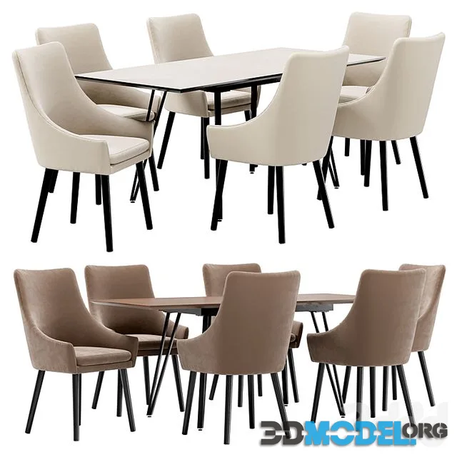 Dining chair Dafna and table Diego