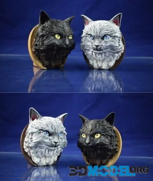 Long Hair Cat Bust