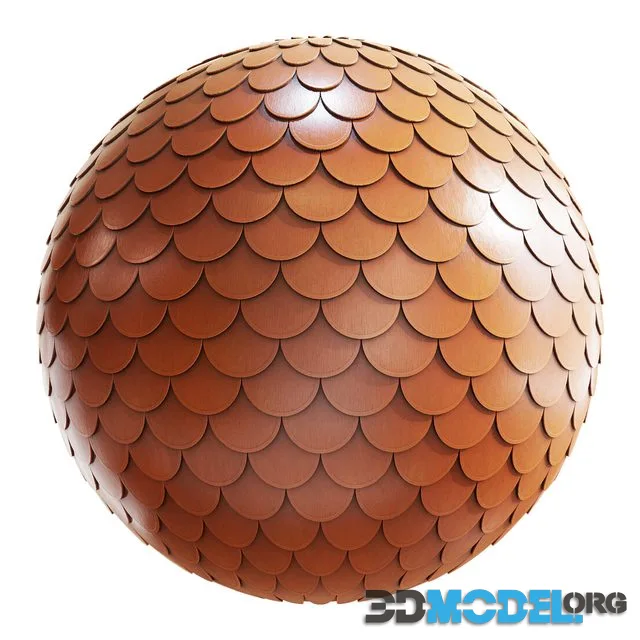 Orange round shingle roof 64 55 4K