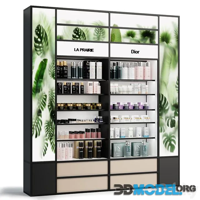 Rack for a cosmetics store