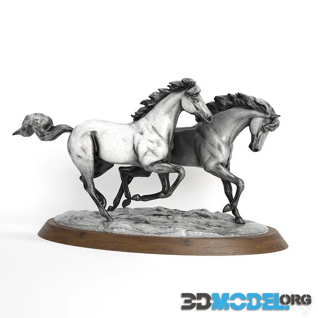 Running horses