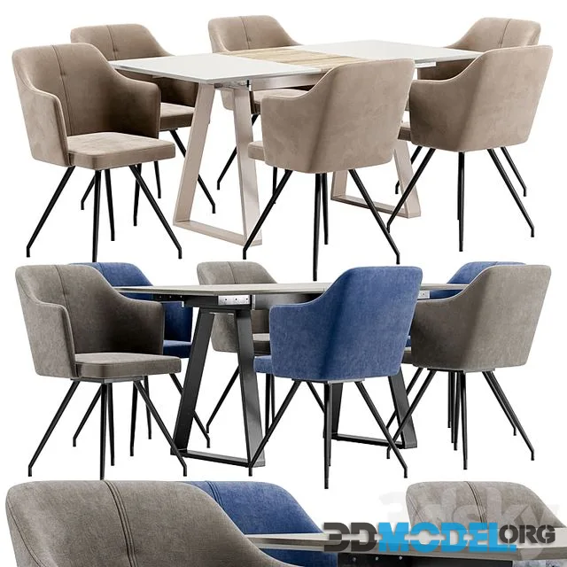 Sling Dining Chair and Detroit Table