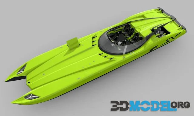 3d Model – Superveloce Speedboat Lamborghini Style