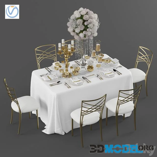 Wedding table for 6 persons 3