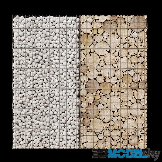 Wooden gabion