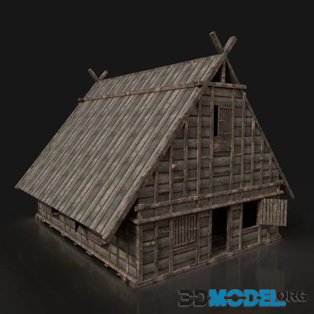 Wooden House Low-Poly 6