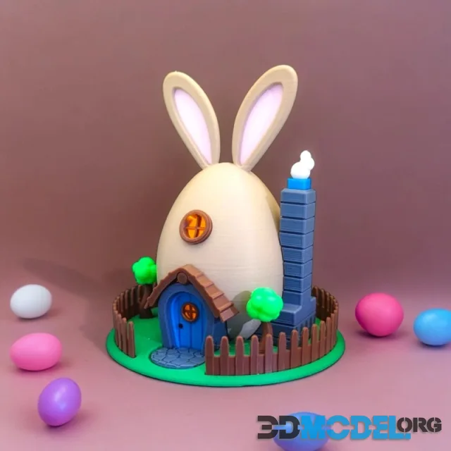 Easter Rabbit Egg House – Printable