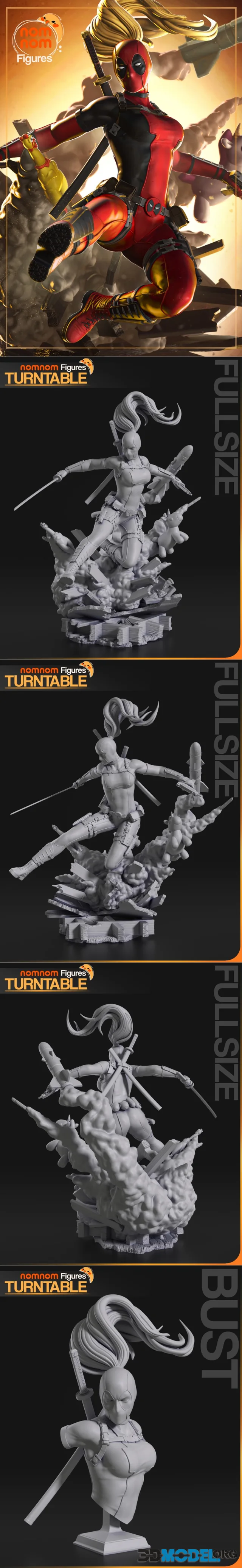 Nomnom Figures - Lady Deadpool – Printable