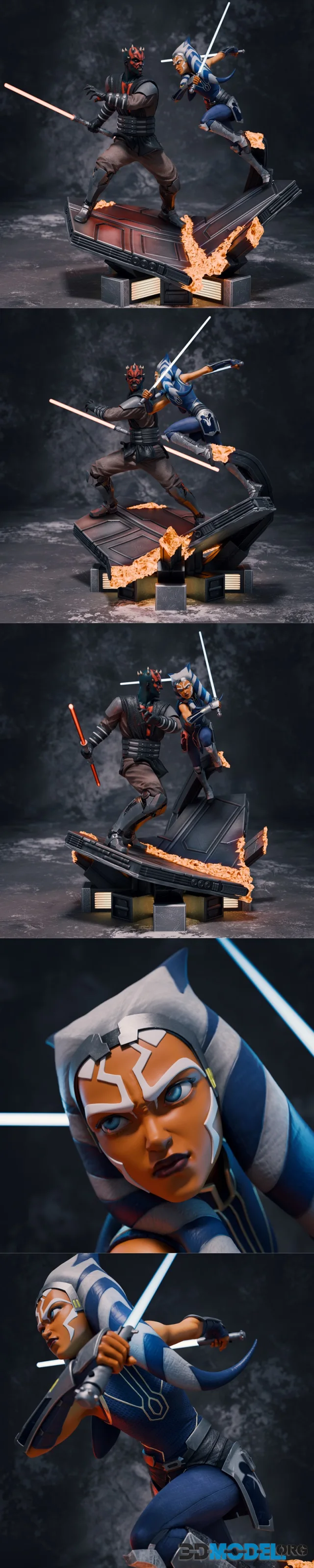 Ca 3d Studios Ahsoka Tano vs Darth Maul – Printable