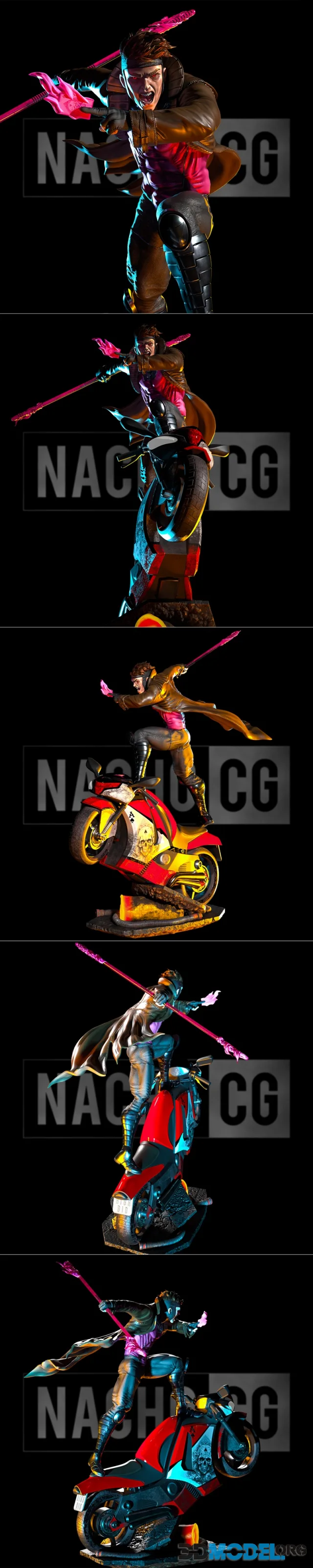Fan Art - Gambit from Xmen - Statue – Printable