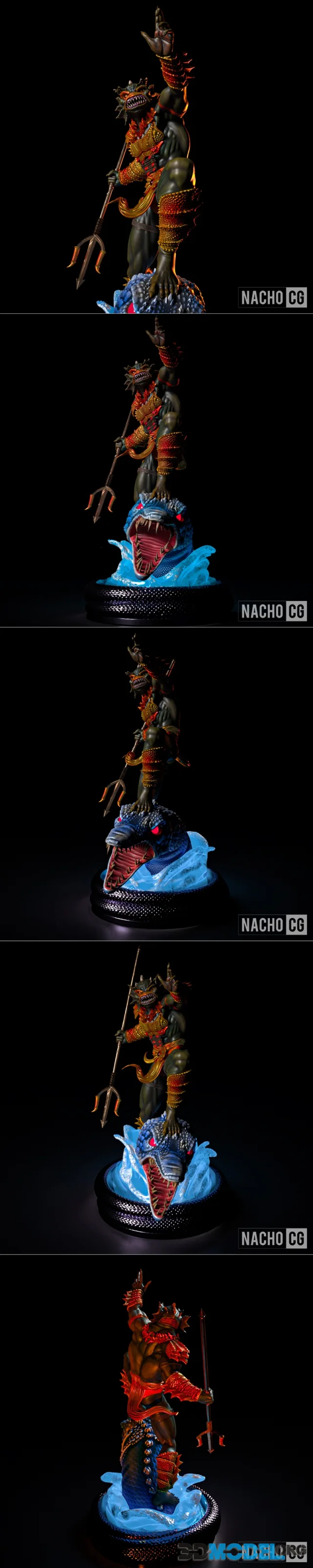 Fan Art - Merman from MOTU Statue – Printable