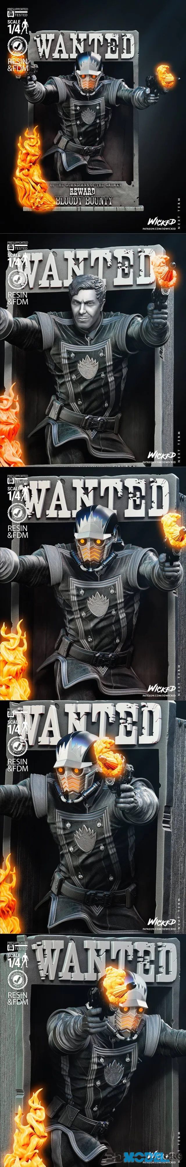 Wicked - Star LordComic Version Bust – Printable