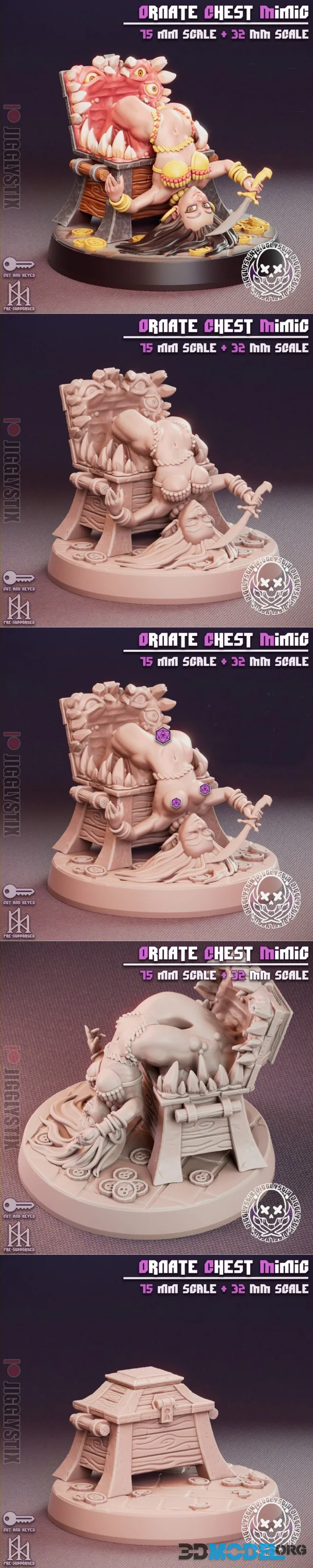 Jigglystix - Ornate Chest Mimic – Printable