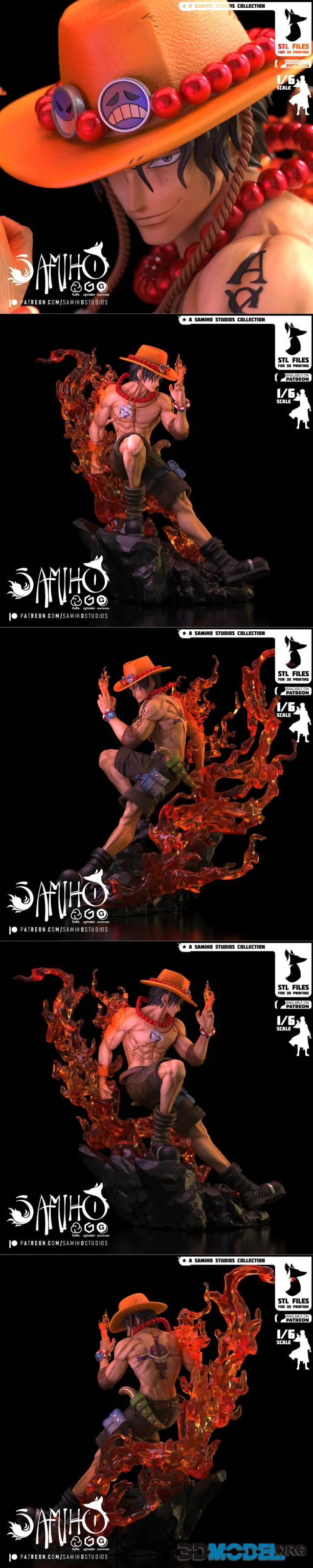 Samiho Studios - Portgas D. Ace – Printable
