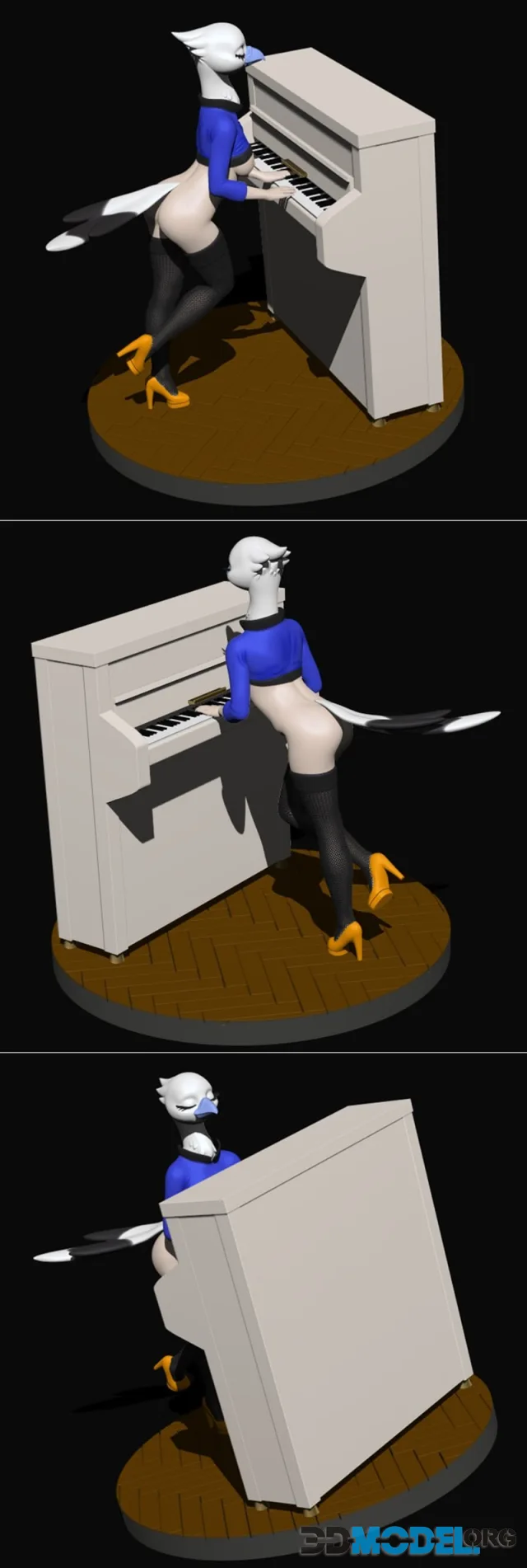 Bird at the piano – Printable