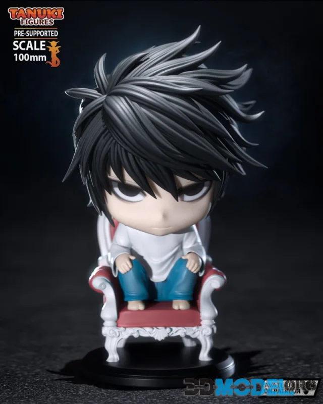 L - Death Note - Chibi – Printable