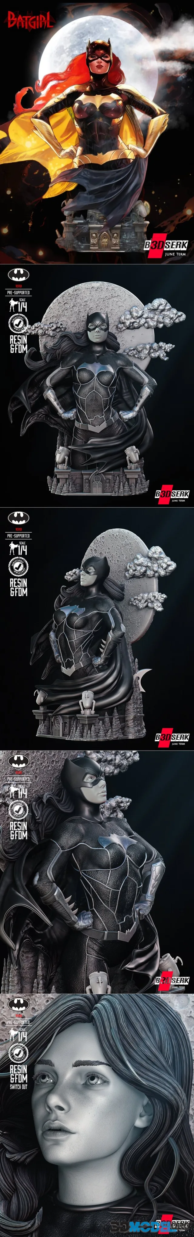 B3DSERK - Batgirl Bust – Printable