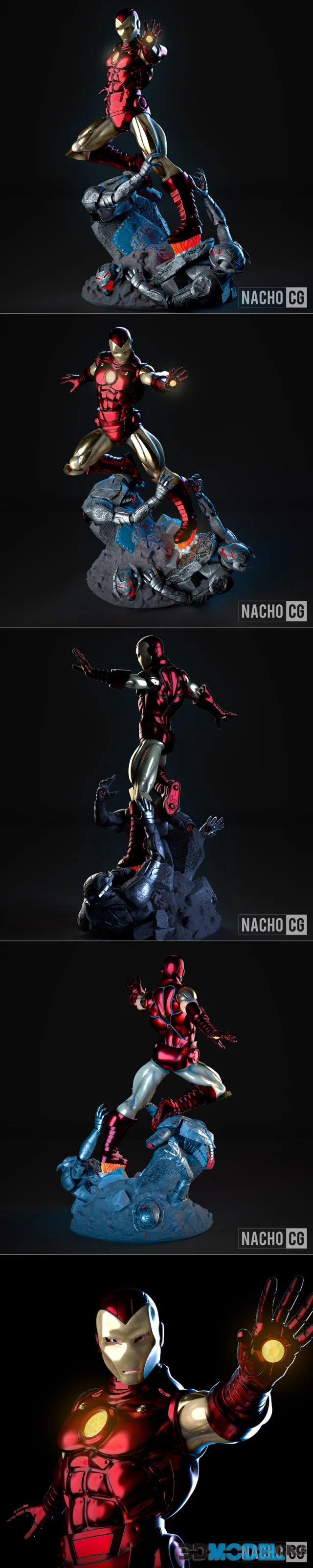 Fan Art - Classic Iron Man Statue – Printable