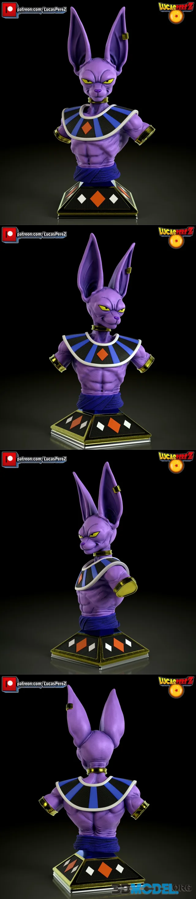 Lucas Perez - Beerus God of Destruccion Bust – Printable