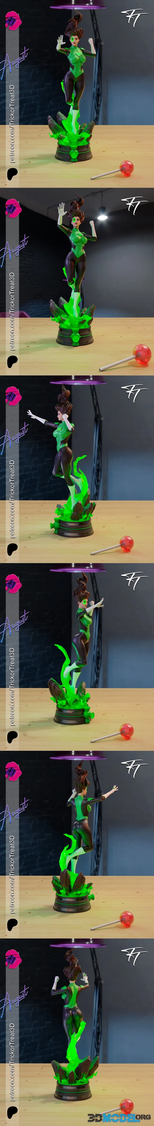 Trick or Treat - Jessica Cruz Latern Green and Yellow – Printable