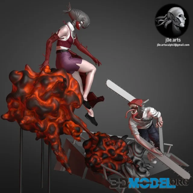 Chainsaw Man Denji Vs Reze – Printable